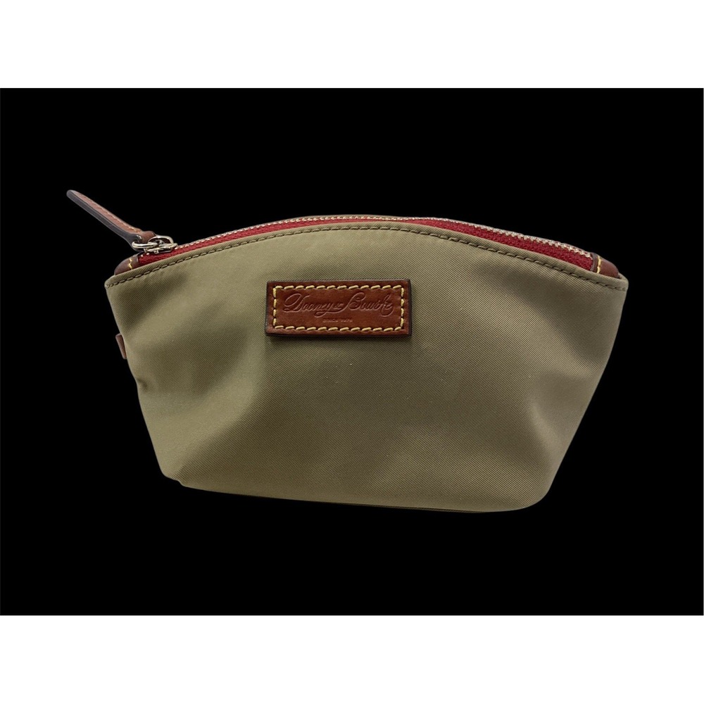 Dooney & Bourke Wayfarer Nylon Cosmetic Pouch Tan Khaki Bag 7"
